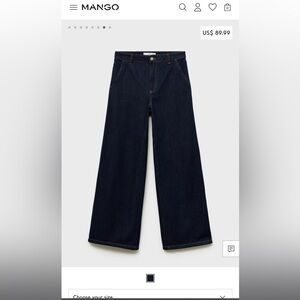 Wideleg rinse-wash jeans